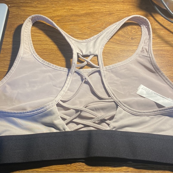 Victoria Secret Sports Bra. Cream colored (off white?). Size large - Picture 2 of 3